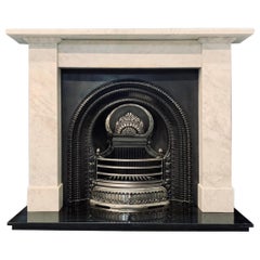 19th Century Scottish Victorian Carrara Marble Fireplace Surround.