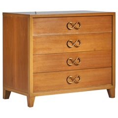 Red Lion Furniture, Chest of Drawers, Walnut, Brass, USA, 1940s