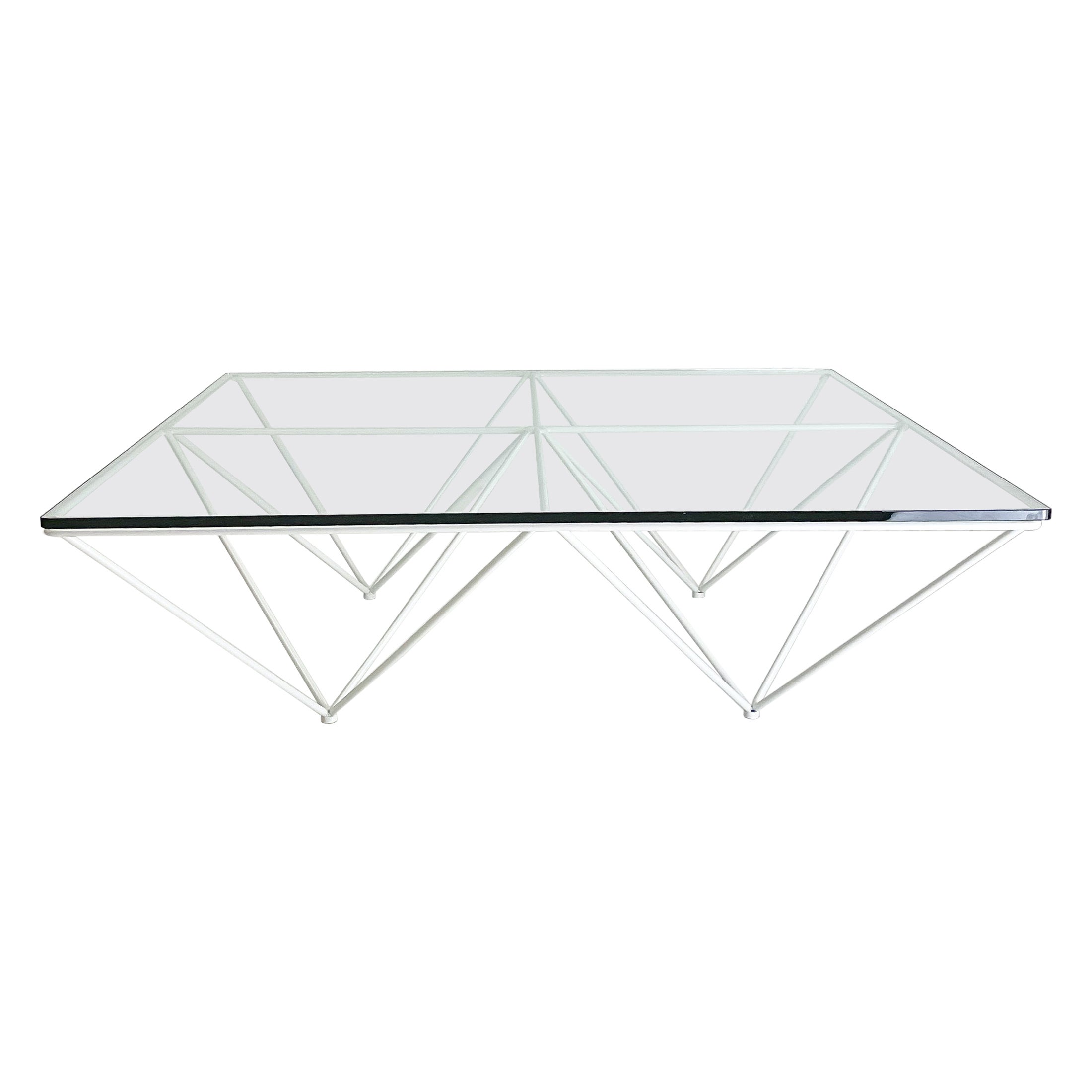 Paolo Piva Vintage Coffee Table Indoor Outdoor "Alanda" style Custom White For Sale