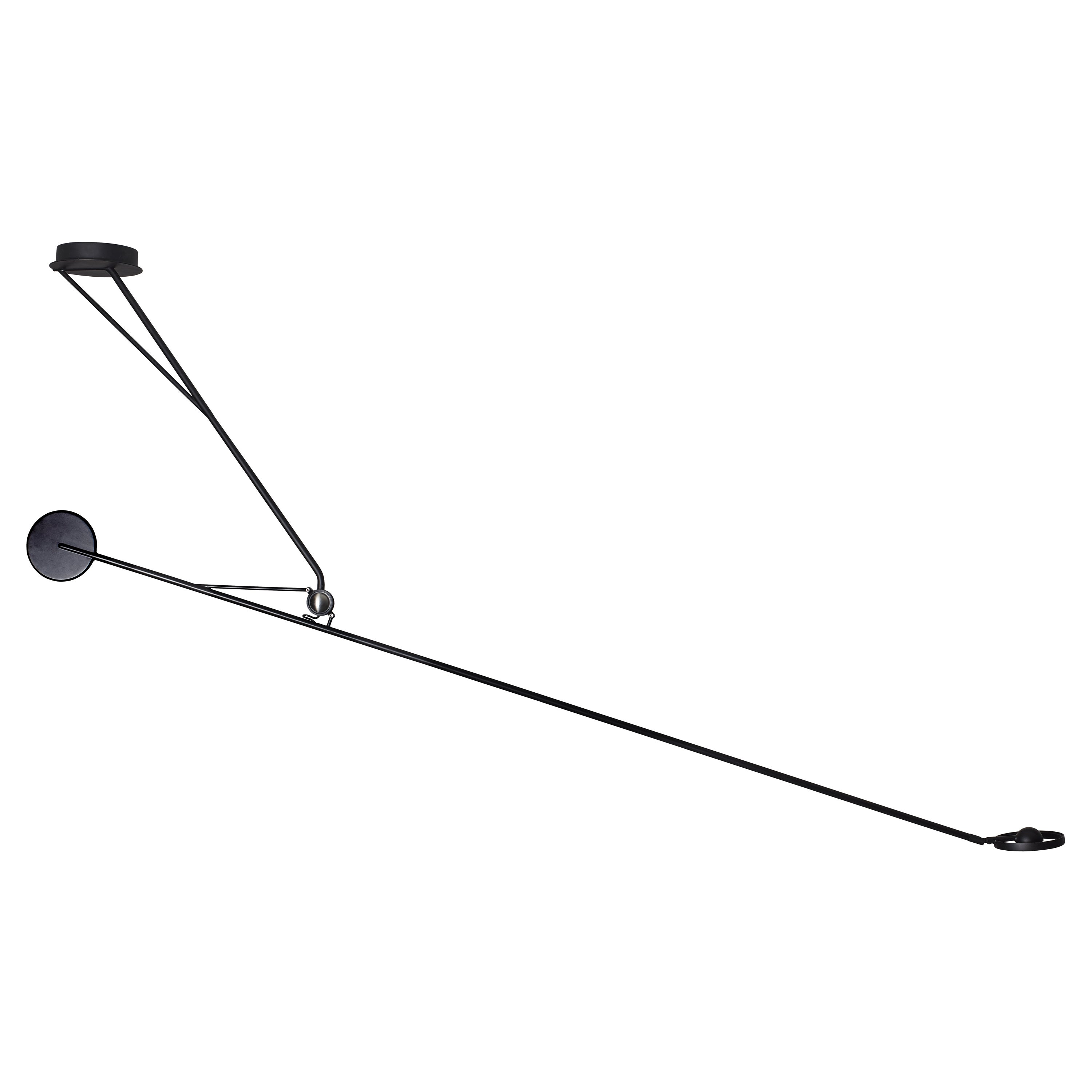 DCW Editions Aaro Ceiling Light in Black Anodized Aluminium by Simon Schmitz For Sale