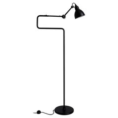 DCW Editions La Lampe Gras N°411 Floor Lamp in Black Arm and Shade