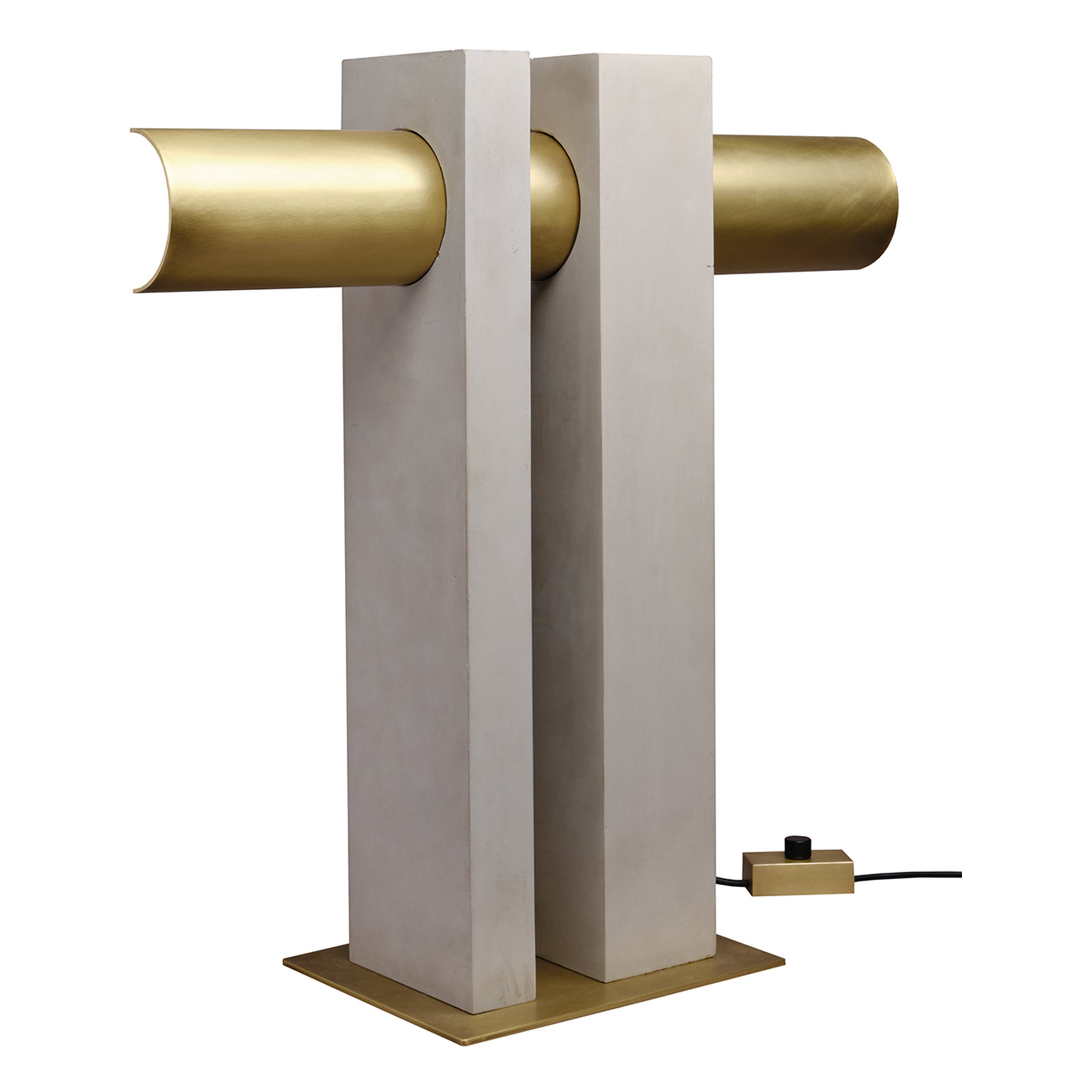 DCW Editions Pi Table Lamp in Gold Concrete & Steel by Clément Cauvet For Sale