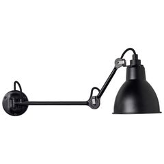 DCW Editions La Lampe Gras N°204 L40 Wall Lamp in Black Steel Arm & Black Shade