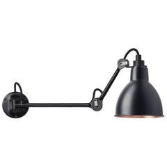 DCW Editions La Lampe Gras N°204 L40 Wall Lamp in Black Arm & Black Copper Shade