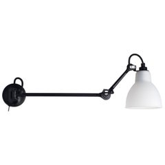 DCW Editions La Lampe Gras N°204 L40 SW Wandleuchte in Schwarz & Polycarbonat-Schirm