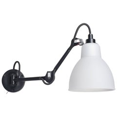 DCW Editions La Lampe Gras N°204 SW Wall Lamp in Black Arm & Polycarbonate Shade