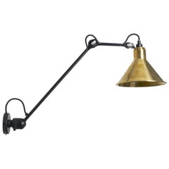 DCW Editions La Lampe Gras N°304 L40 SW Conic Wall Lamp in Brass Shade
