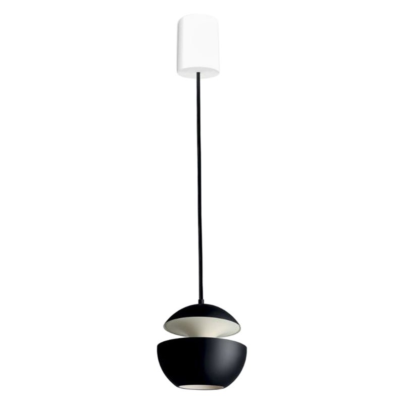 DCW Editions Here Comes the Sun Mini Pendant Lamp in Black White Aluminium For Sale
