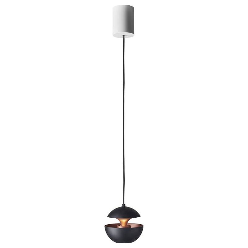Éditions DCW Here Comes the Sun Mini Pendant Lamp in Black Copper Aluminium