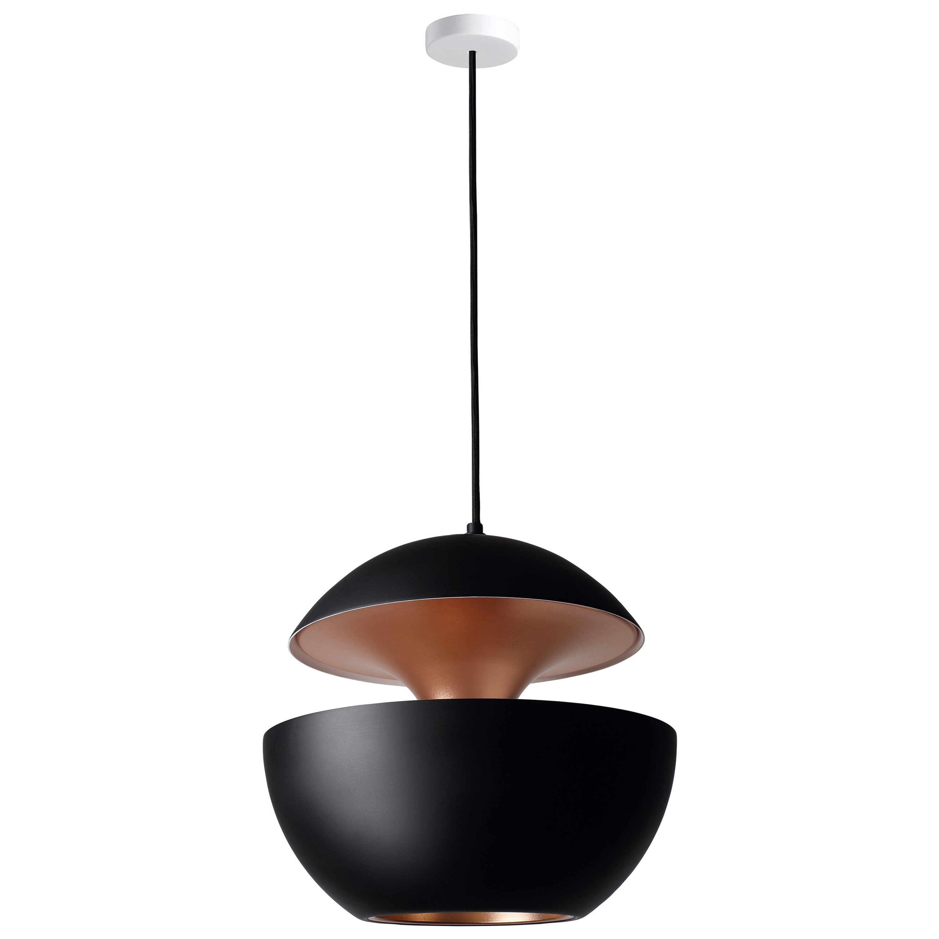 DCW Editions Here Comes the Sun 450 Lampe pendante en aluminium noir cuivré