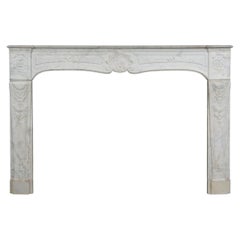 Antique Large French Louis XV Fireplace Mantel