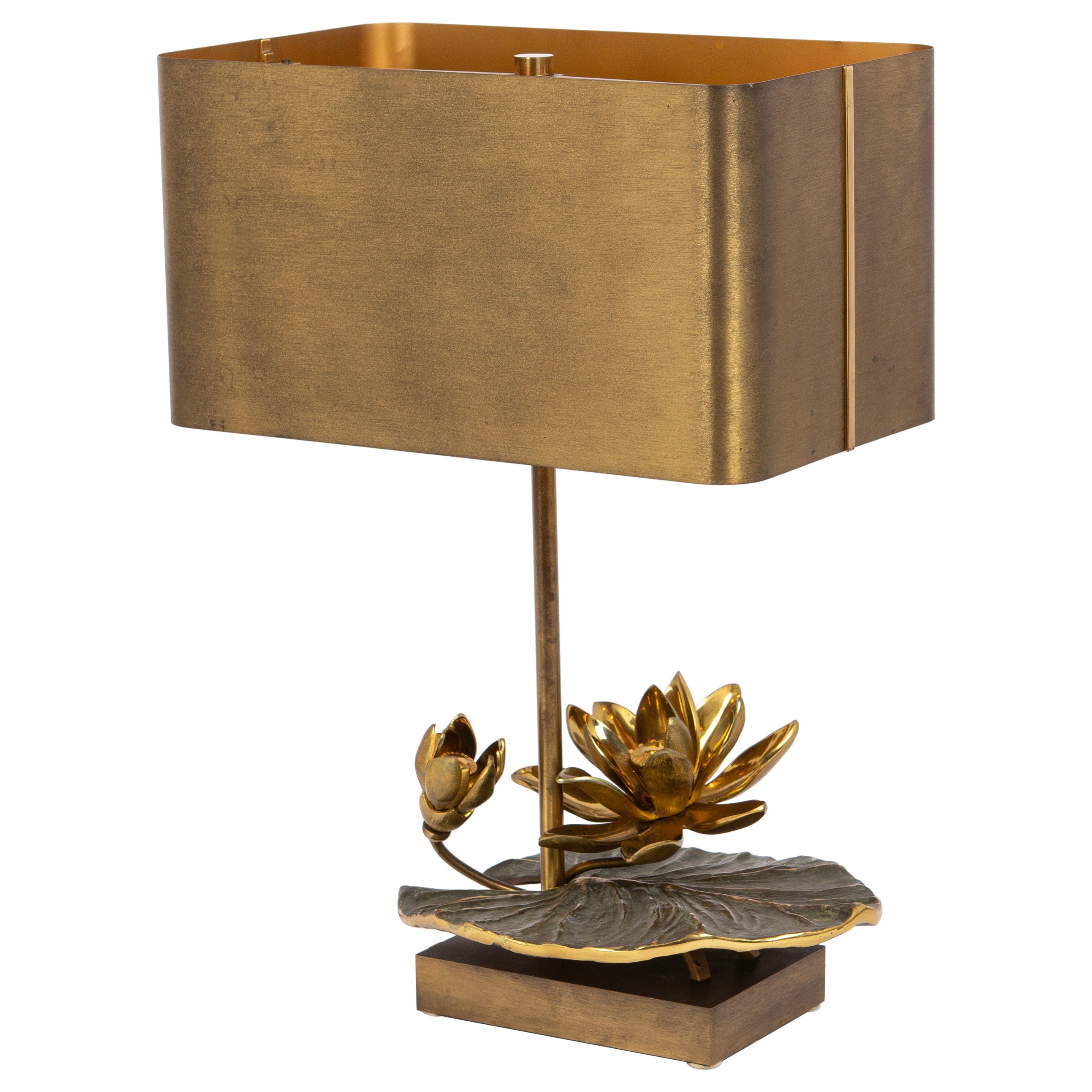 Water Lilly Table Lamp from Maison Charles, France, 1970s For Sale