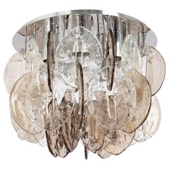 Retro Stunning Murano Glass Flush mount light Designed by Carlo Nason, Kalmar, 1970s