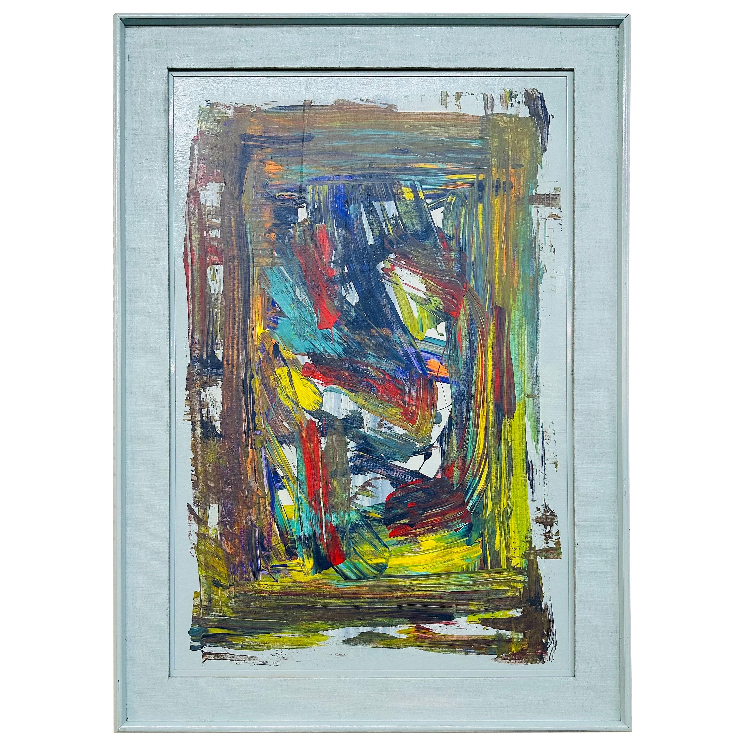 Peinture expressionniste moderne abstraite signée Mullin en vente