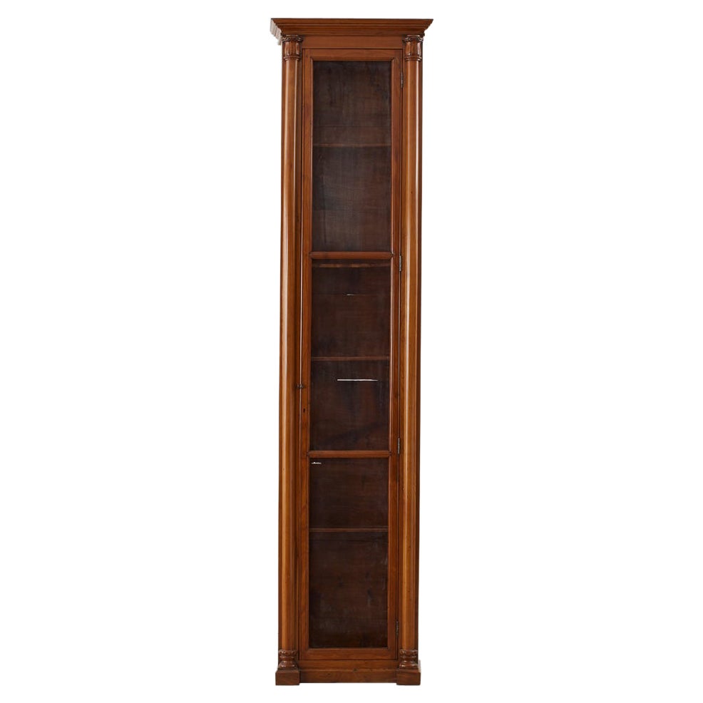 Antique wooden column bookcase (narrow), UK, 19th century For Sale