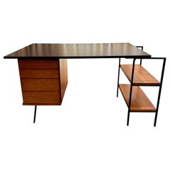 Vintage Classic Mid-Century Modern Desk w/ Lateral Shelving