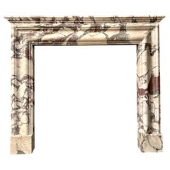 An English Bolection Fireplace Mantel In Breche Marble 
