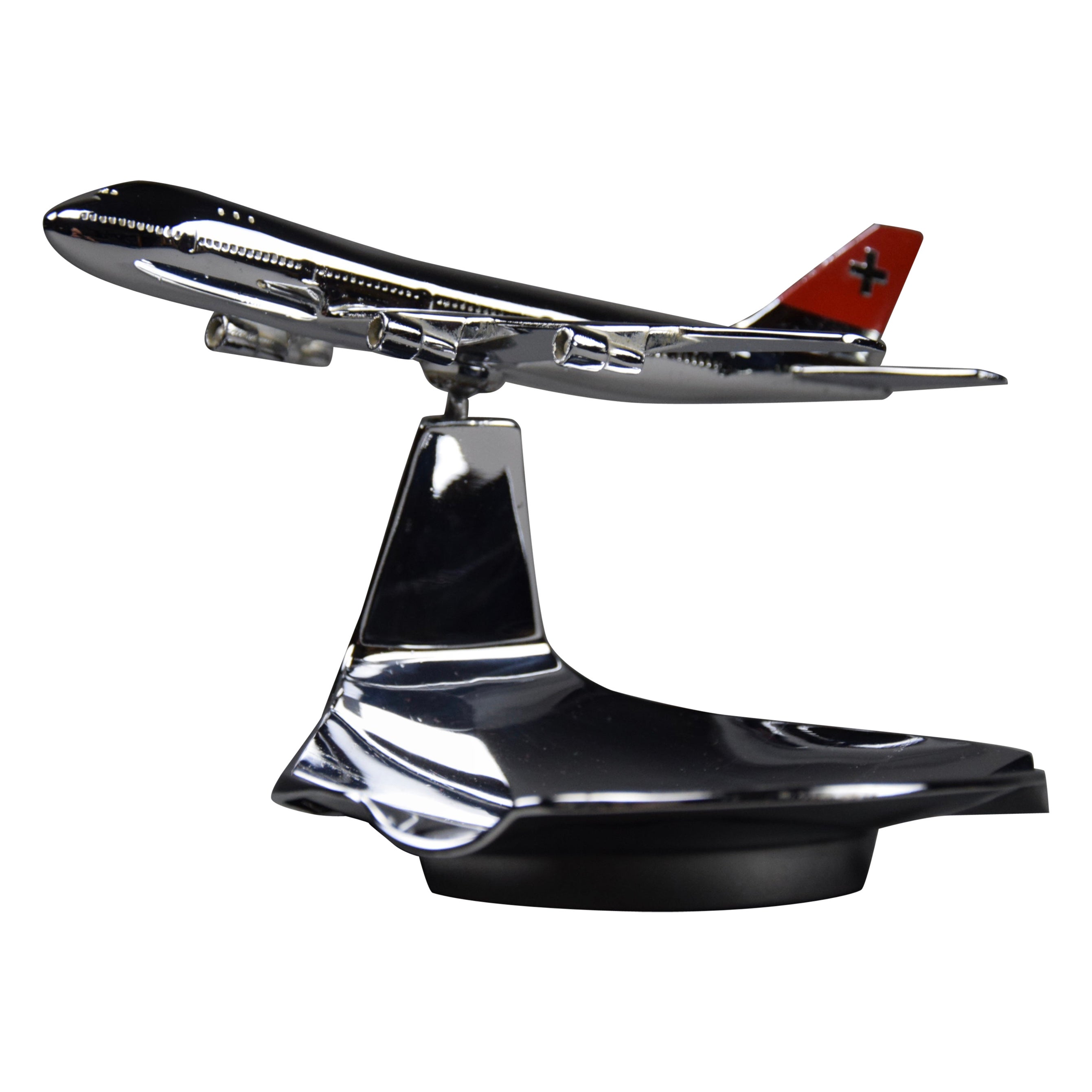 Swiss Air Boeing 747 Chrome Plated Ashtray For Sale