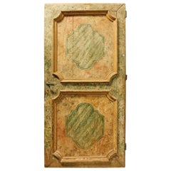 Used Interior old Door in lacquered wood with faux marble effect, Naples