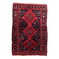 Handmade Vintage Persian Hamadan Rug 4.6' x 6.7'', 1930s, 1C1086