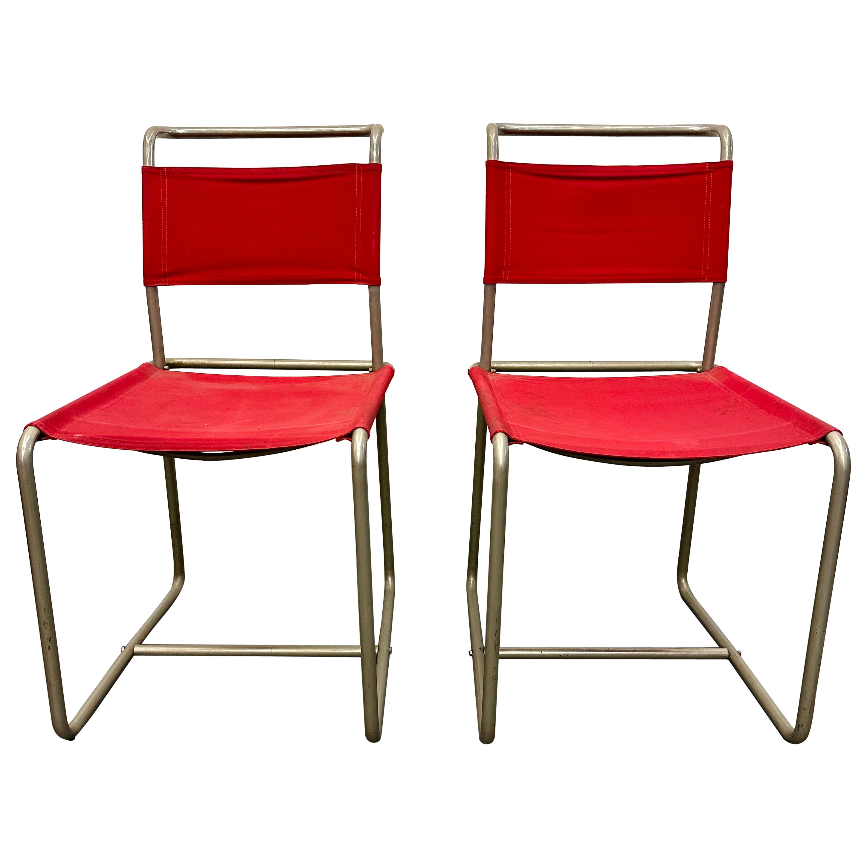2 Pair Early and Rare Variant Marcel Breuer B5 chair