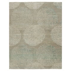Rug & Kilim's Modern Rug in Beige and Gray, with Geometric Patterns (tapis moderne beige et gris à motifs géométriques)