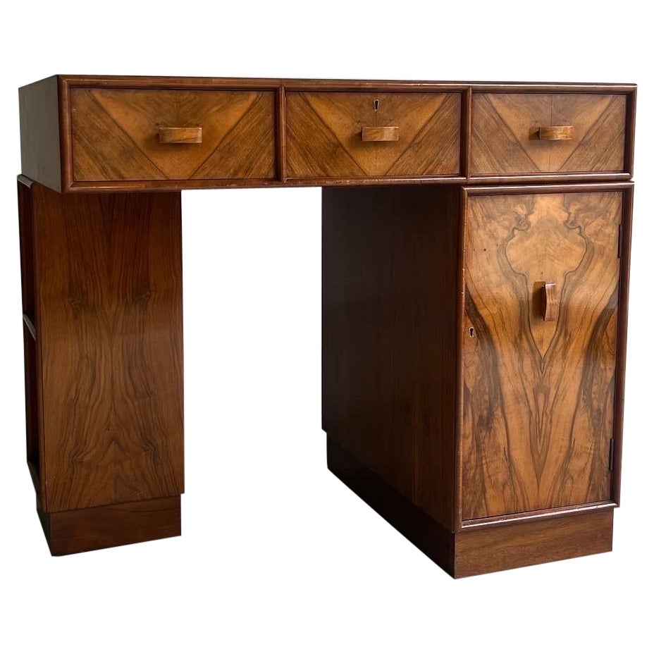 Art Deco Walnut Desk  For Sale