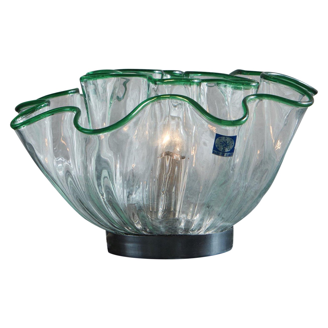 Large Murano Glass Galea Lamps by Adalberto Dal Lago for Vistosi, Italy 1968 For Sale