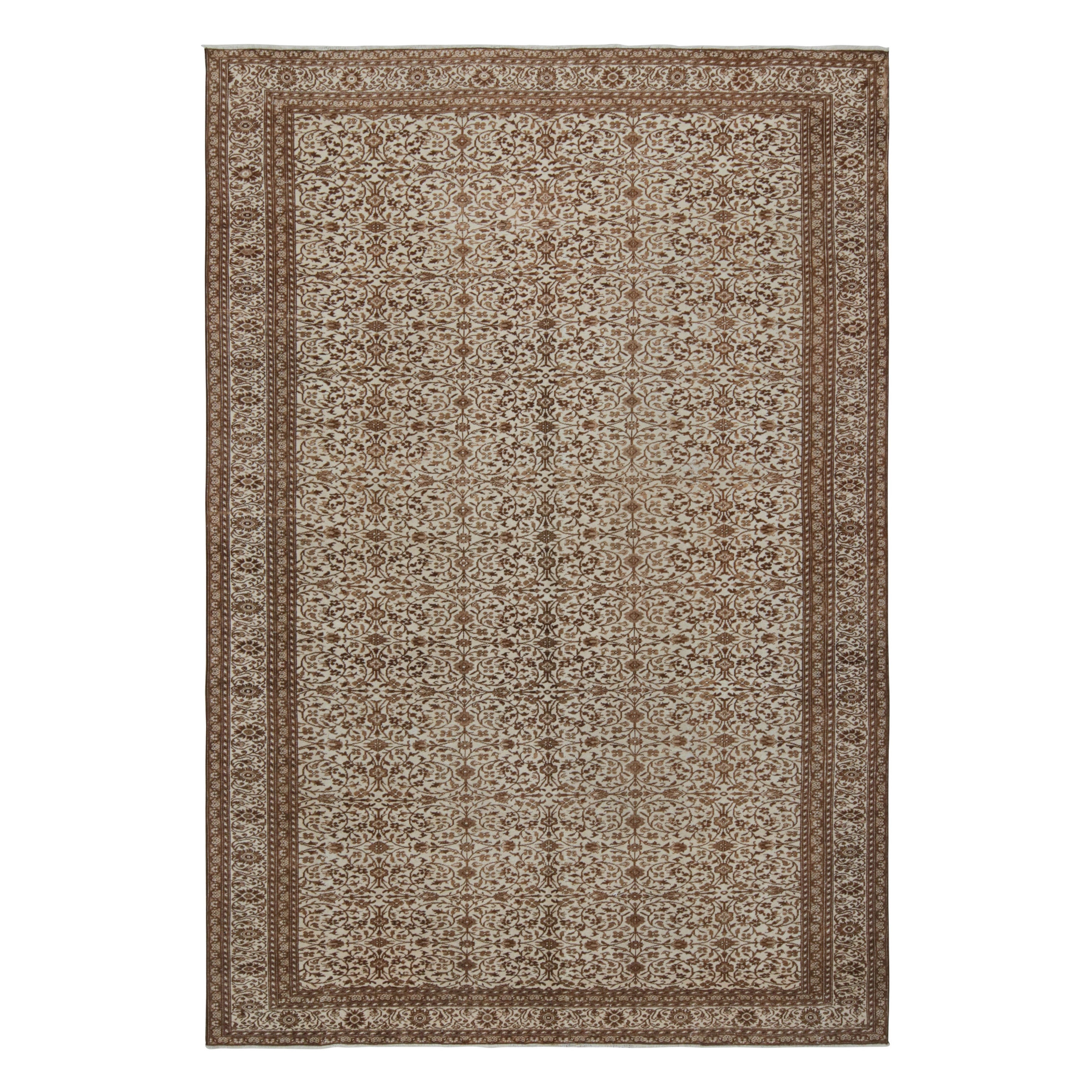 Vintage Sivas rug in Beige and Brown, with Herati Patterns, from Rug and Kilim For Sale