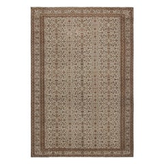 Retro Sivas rug in Beige and Brown, with Herati Patterns, from Rug and Kilim
