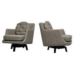Pair of Swivel Chairs by Edward Wormley for Dunbar