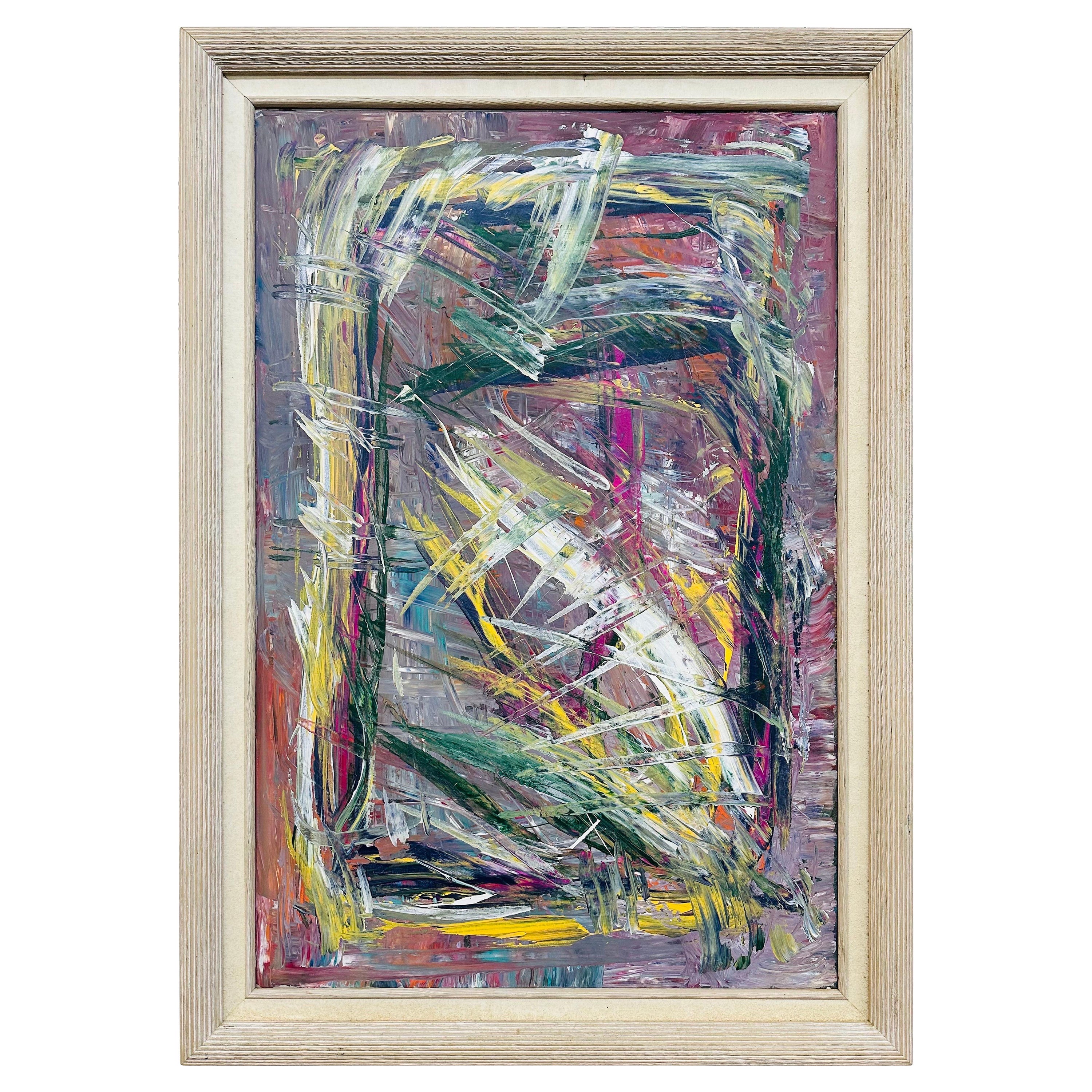 Modern Expressionist Abstract Painting Signed Mullin