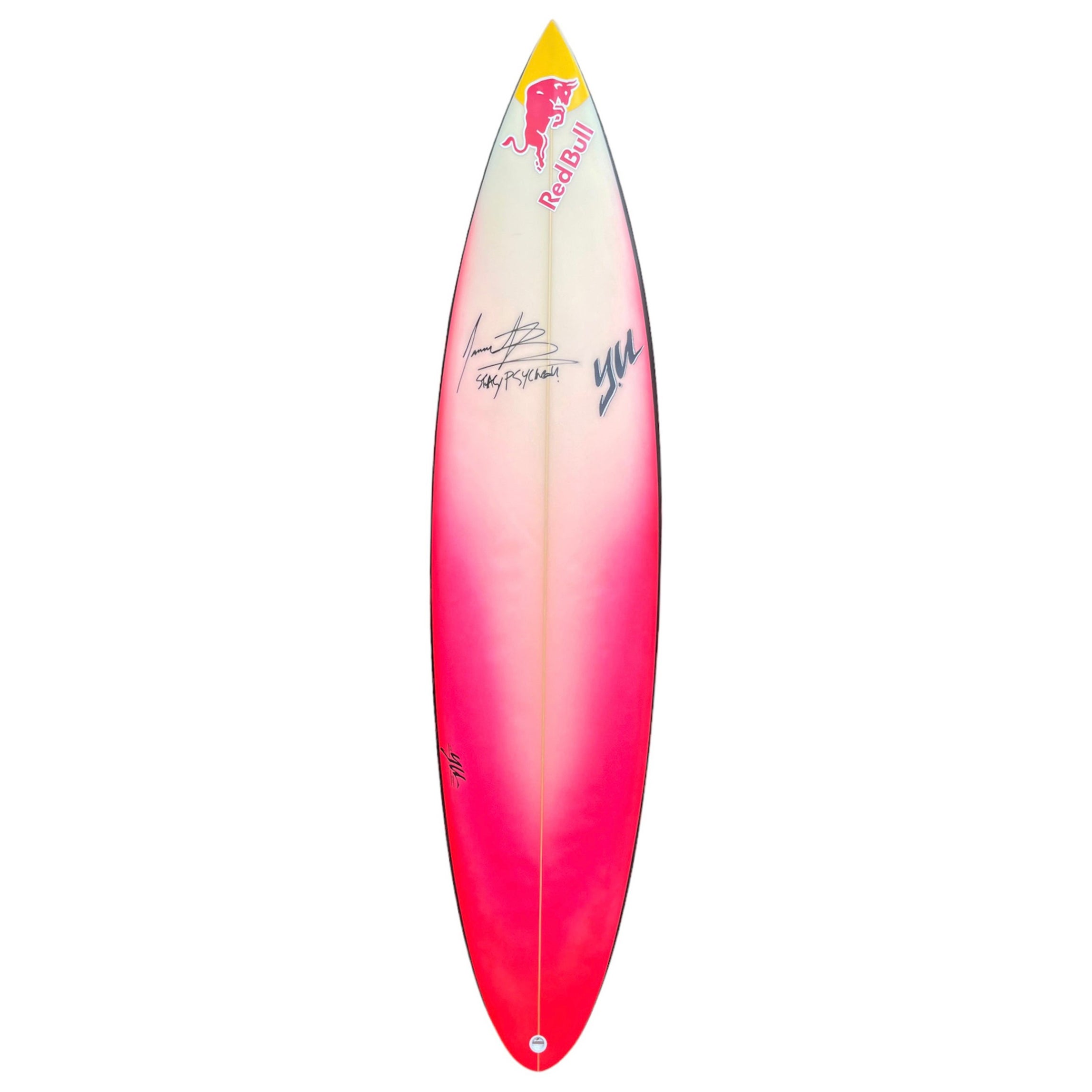Jamie O’Brien’s personal Pipeline surfboard by Y.U (Yoshinori Ueda) For Sale