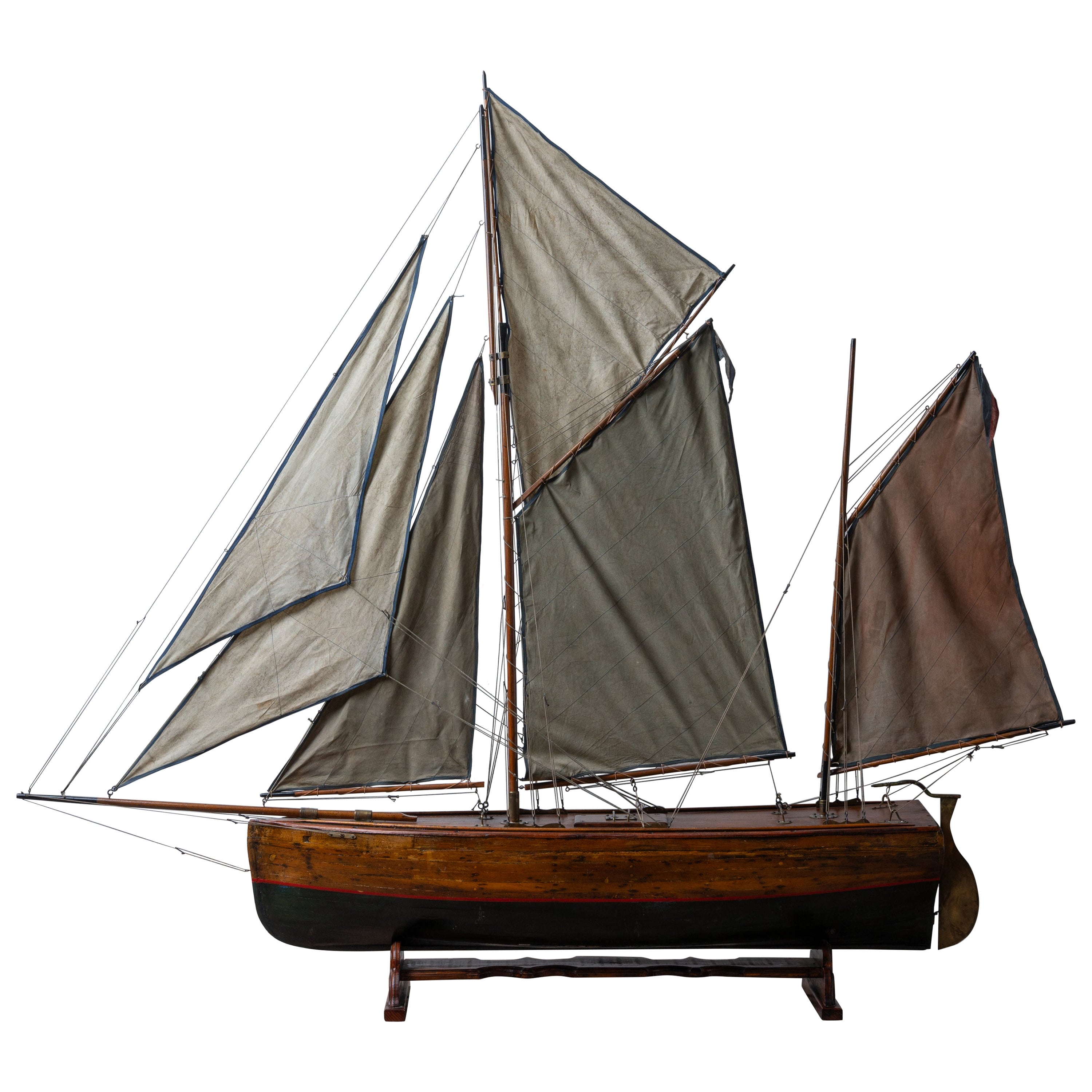 Ketch Pond Yacht, c.1900 For Sale