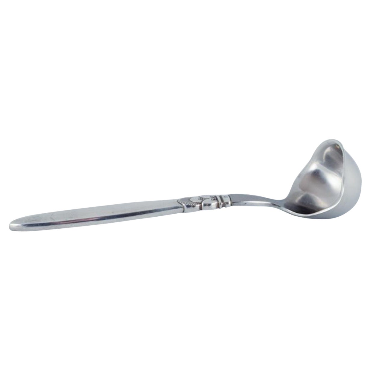 Georg Jensen, Cactus, sterling silver and stainless steel sauce spoon