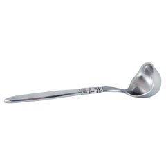 Georg Jensen, Cactus, sterling silver and stainless steel sauce spoon