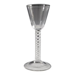 Antique Air Twist Stem Georgian Wine Glass c1750