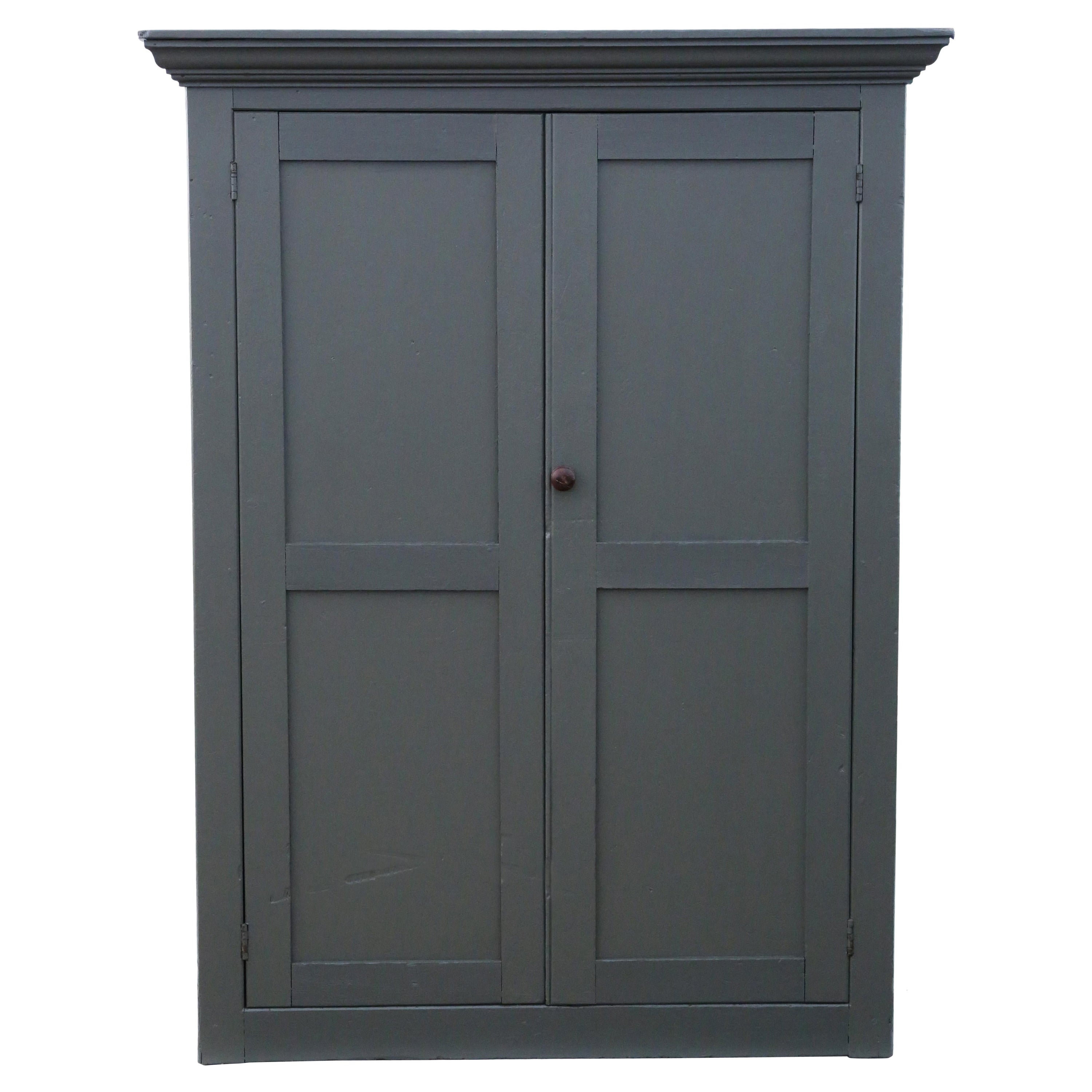 Antique quality 19th Century painted housekeeper's larder cupboard