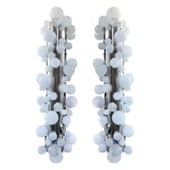 Bubble Rock Crystal Sconces by Phoenix