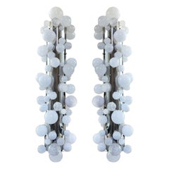 Bubble Rock Crystal Sconces by Phoenix