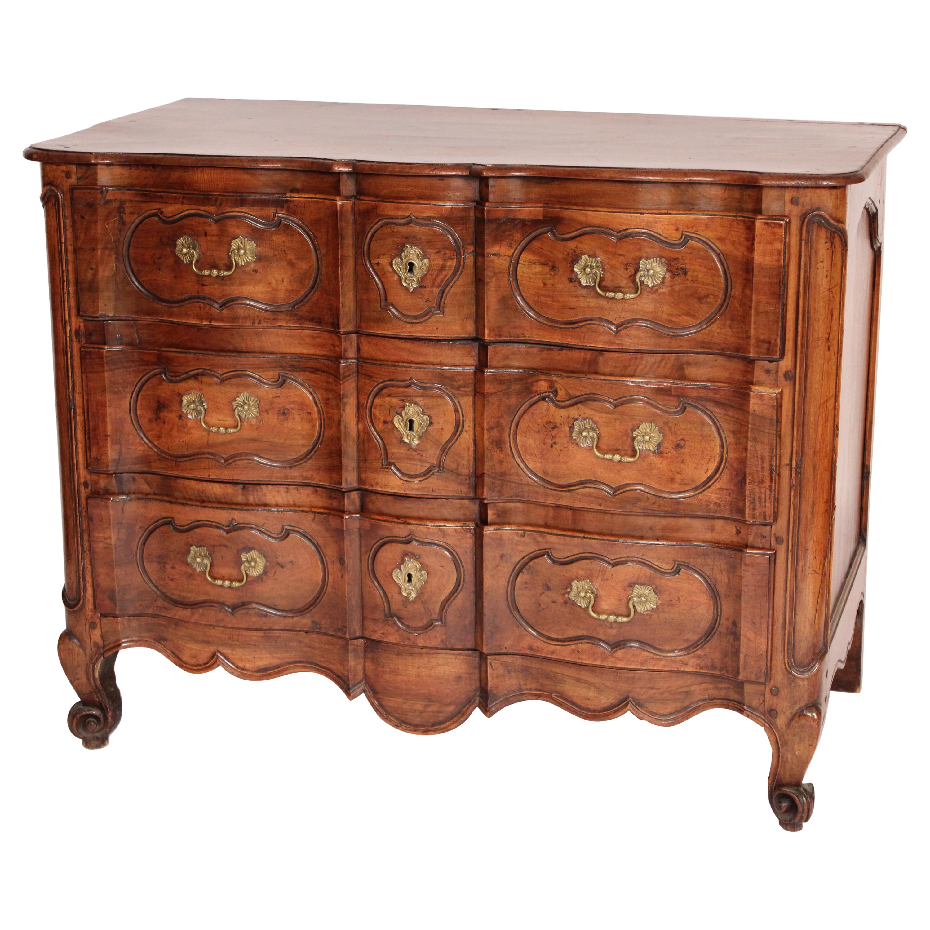 Louis XV Provincial Walnut Chest of Drawers For Sale