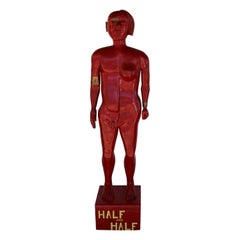 Vintage Cigar Store Statue, Half and Half Pipe Mixture