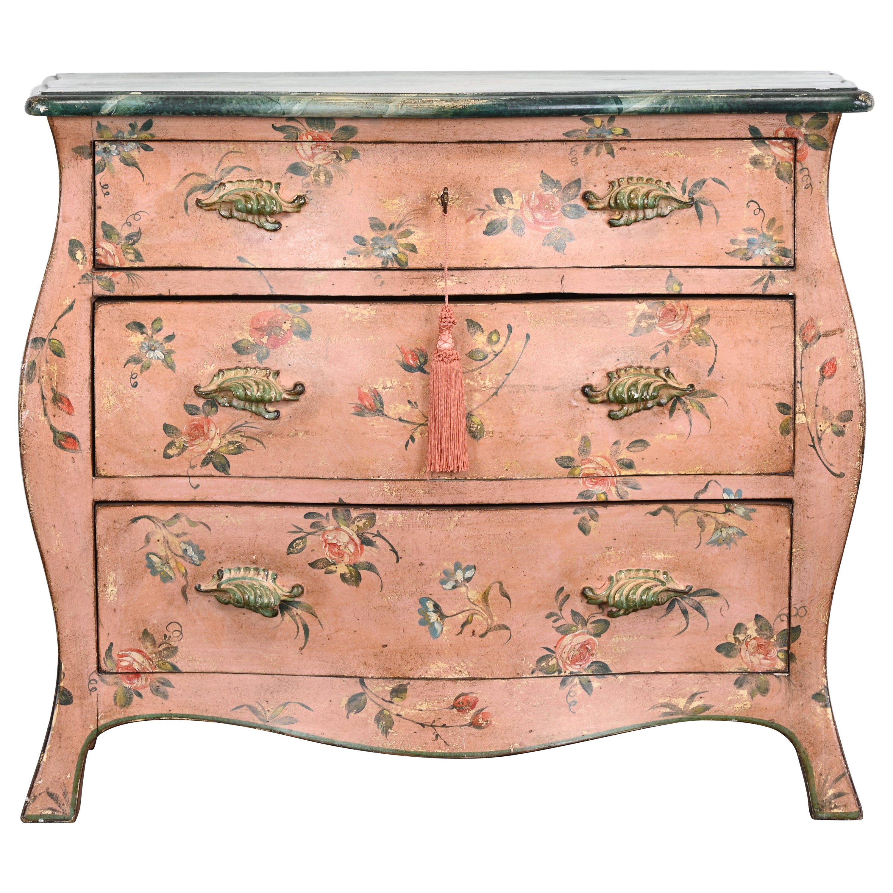 Hand Painted Bombay Chest by Patina Furniture Company, 1980s For Sale