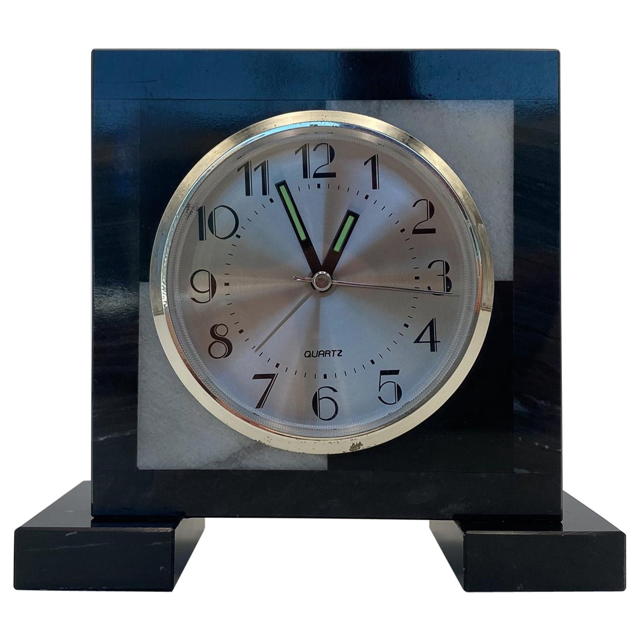 Vandor Post-Modern Marble Table Clock, 1985