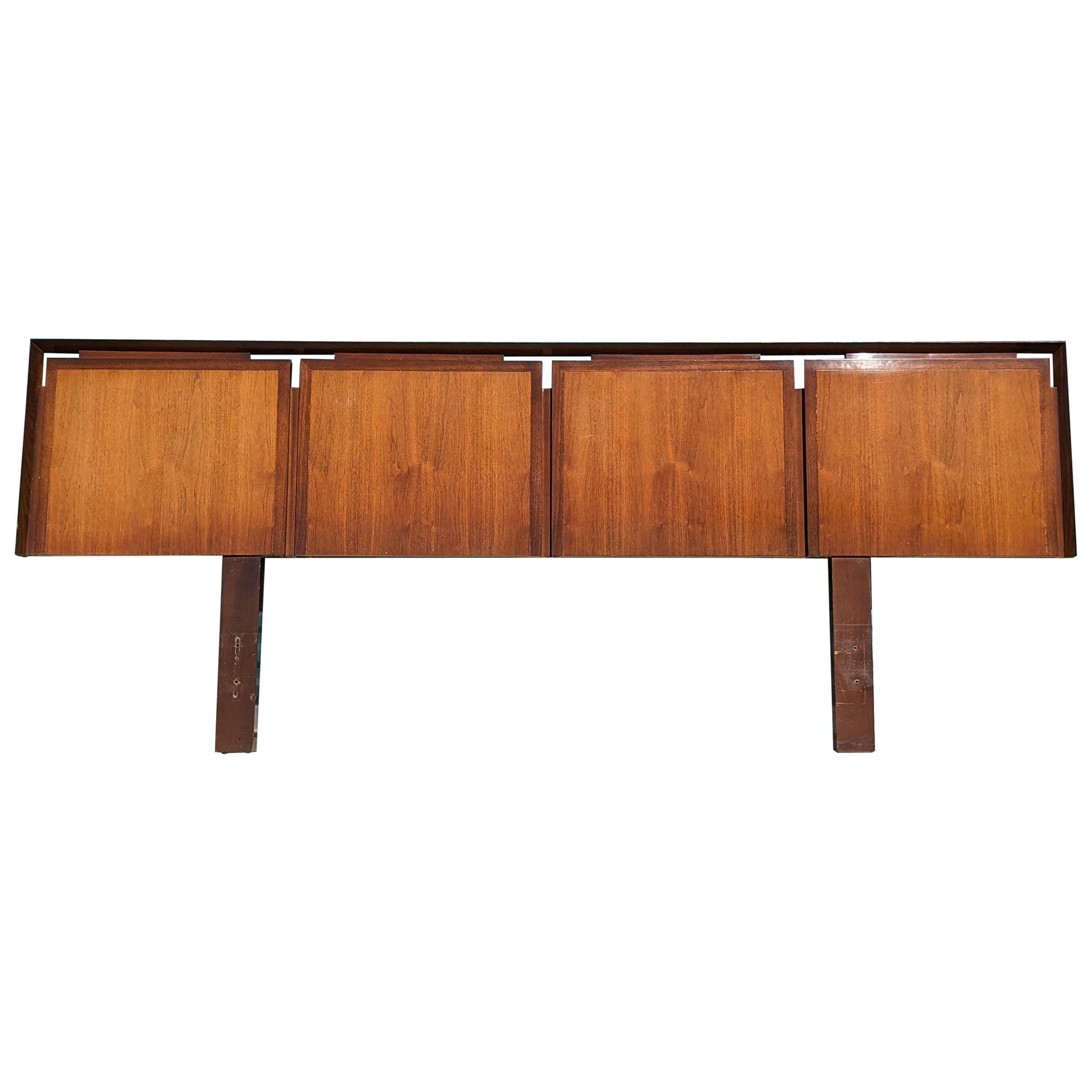 Mid Century Modern King Size Headboard by Helen and Hobey Baker, c1960s For Sale