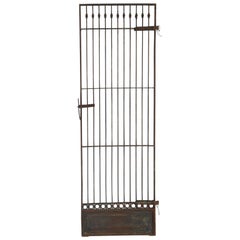 Used 19th Century Reclaimed Iron Garden Fence Grate Door Panel Wall Gate 83"