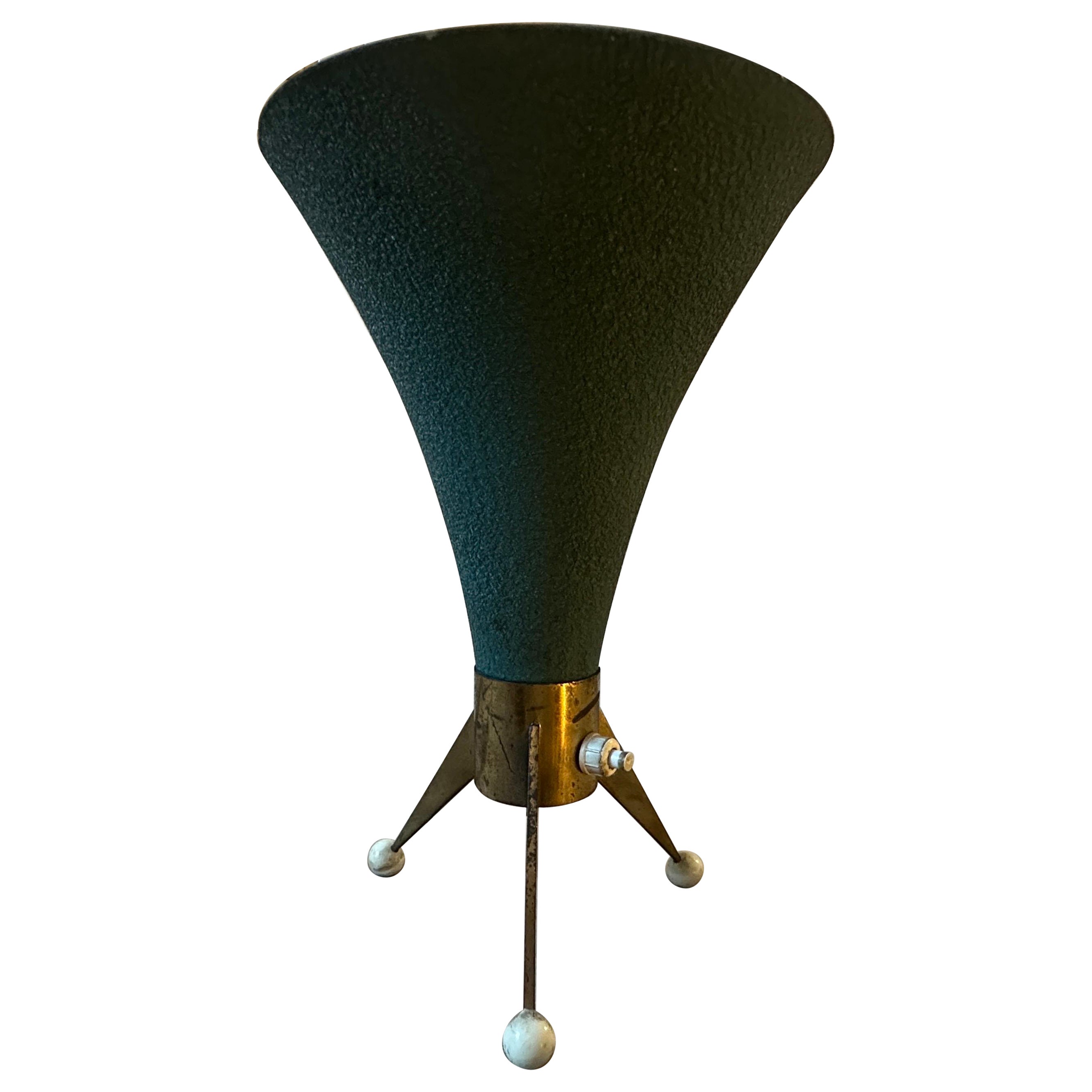 1950s Stilnovo Style Mid-Century Modern Brass Sputnik table Lamp For Sale