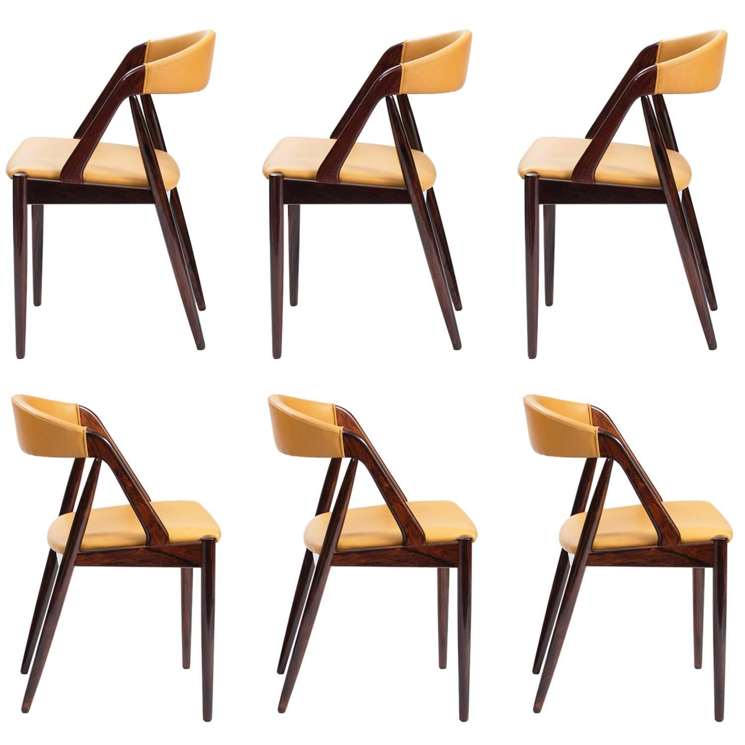 Kai Kristiansen Set of Six Rosewood Chairs