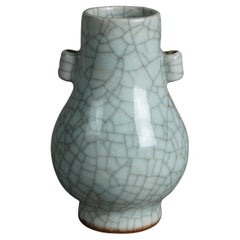 Antique Chinese Crackle Glaze Pottery Vase C1930