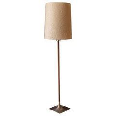 Mid Century Modern Walnut Stem Laurel Floor Lamp
